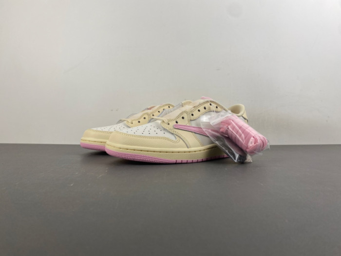 Travis Scott x Air Jordan 1 Low OG Shy Pink IQ7604-100