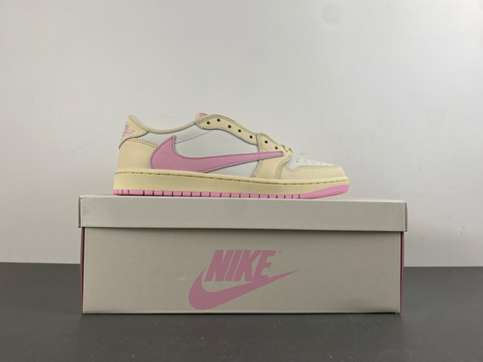 Travis Scott x Air Jordan 1 Low OG Shy Pink IQ7604-100