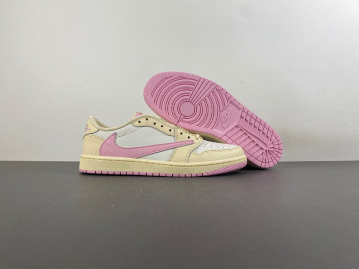 Travis Scott x Air Jordan 1 Low OG Shy Pink IQ7604-100