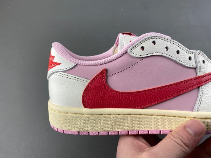 Travis Scott × AJ1 Low "Shy Pink" IQ7604-101
