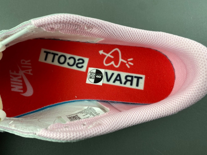 Travis Scott × AJ1 Low "Shy Pink" IQ7604-101